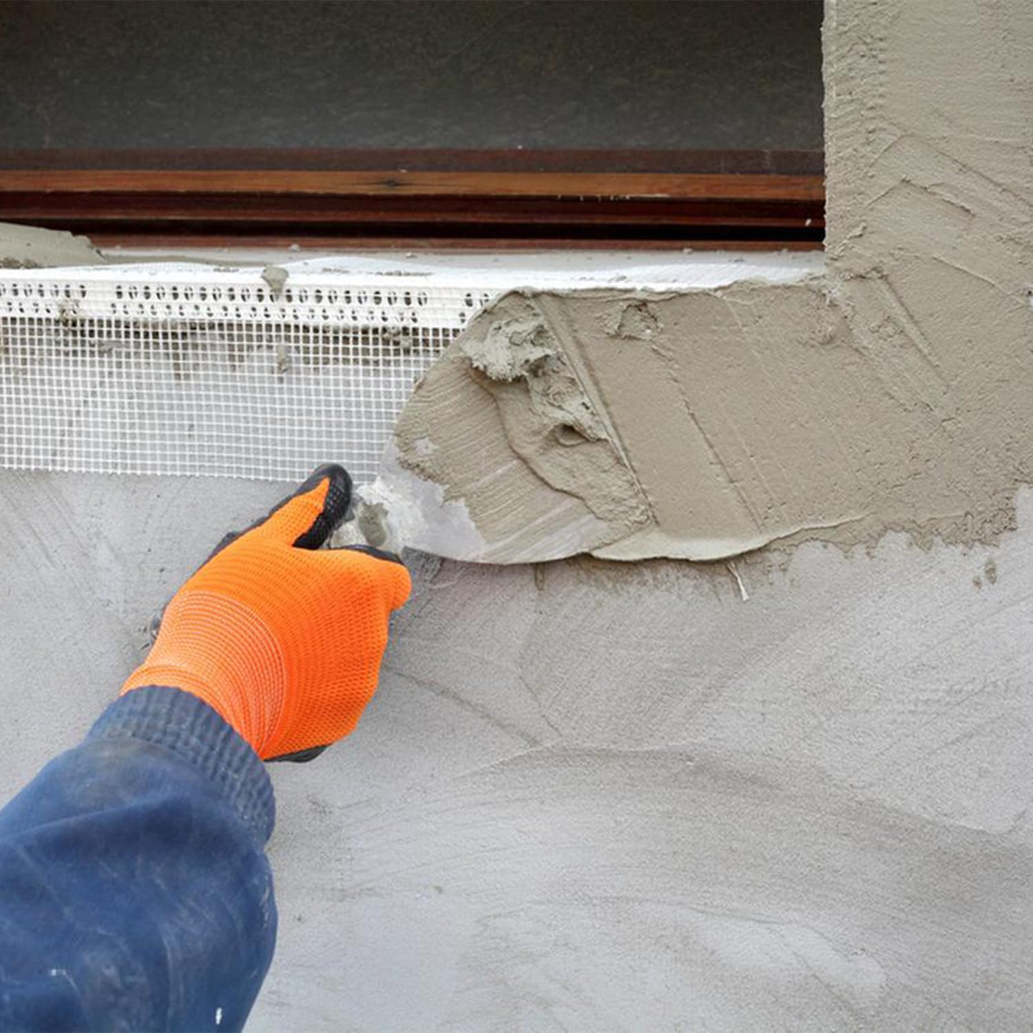Malla de refuerzo de 160 g/m², tejido de yeso 1 m x 50 m, tejido de fibra de vidrio de 4 x 4 mm para enlucido interior y exterior, aislamiento de fachadas, protección contra grietas, rejilla