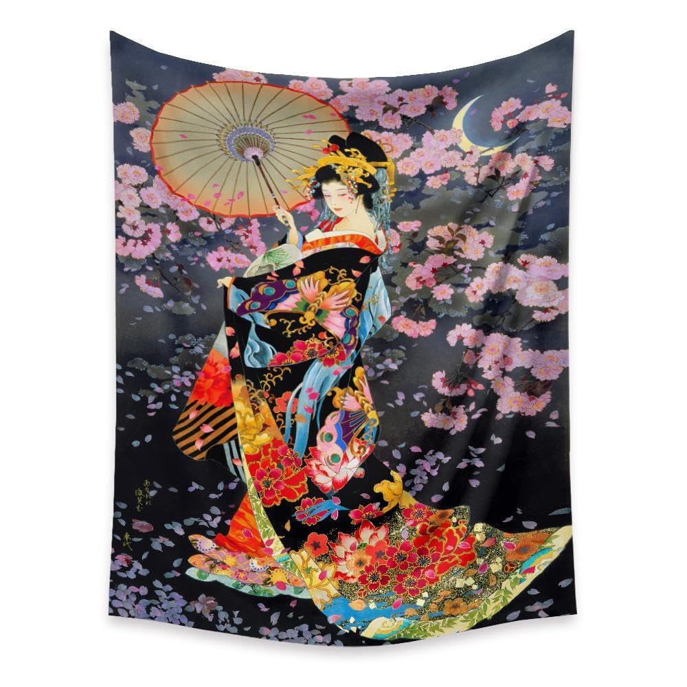 Amazon.co.jp: タペストリーF45 花魁 舞妓 京都 着物 和風 和室お土産 