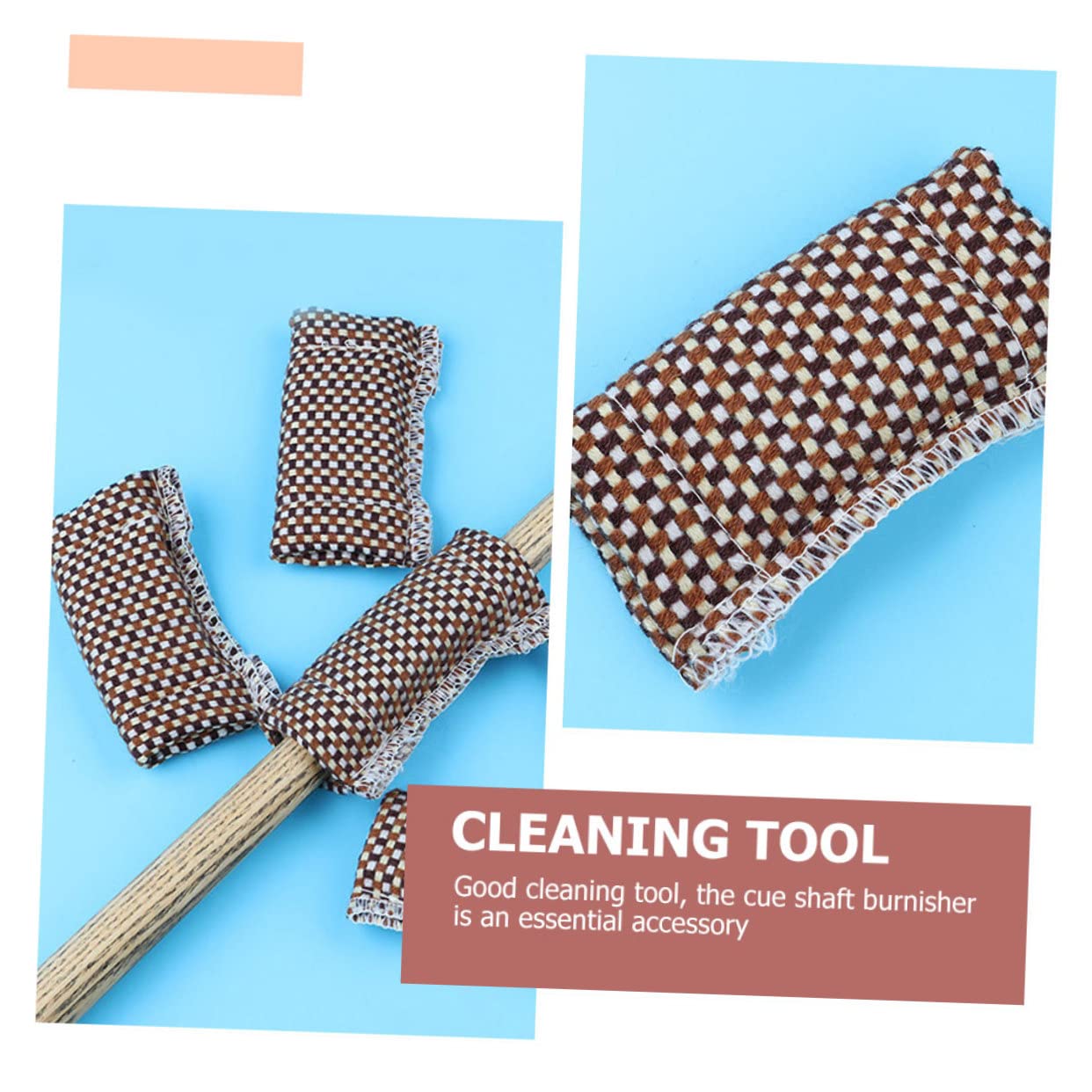 BESPORTBLE Pool Stick Accessories Billiard Cue Slicker for Cue Cleaner Snooker Pilishing Cloth Random