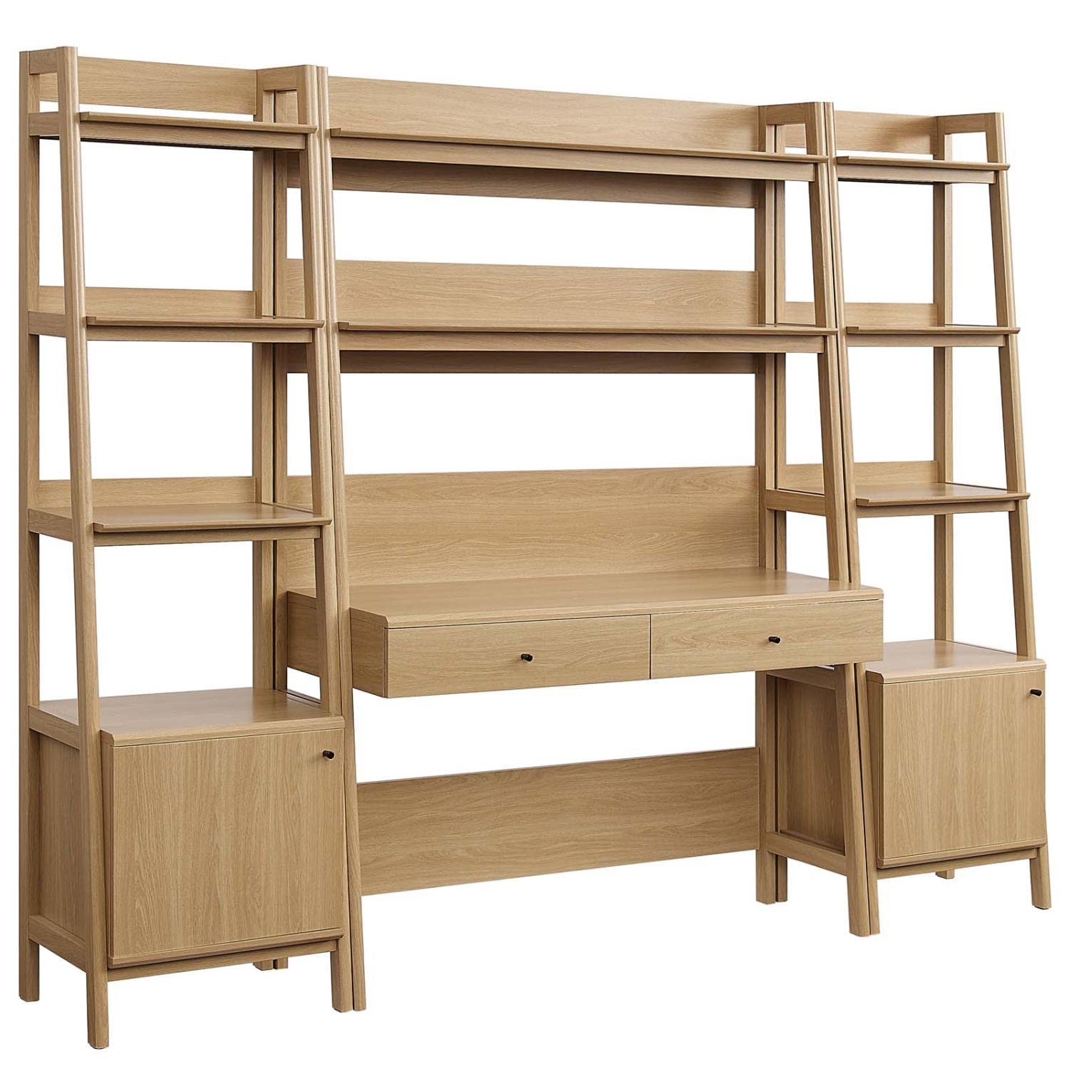 Amazon.com: Modway 3-Piece Home Office Desk and Bookshelf Display