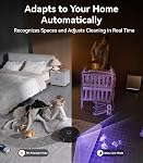 NARWAL Débit 2 Robot sous vide et Mop Combo, 31,000Pa Aspiration, FlowWash Un Mop auto-nettoyant, AI Reconnaissance d'objets, auto-empiétement & Renouvellement, 212℉ Lavage à l'eau chaude, conception sans angle, noir