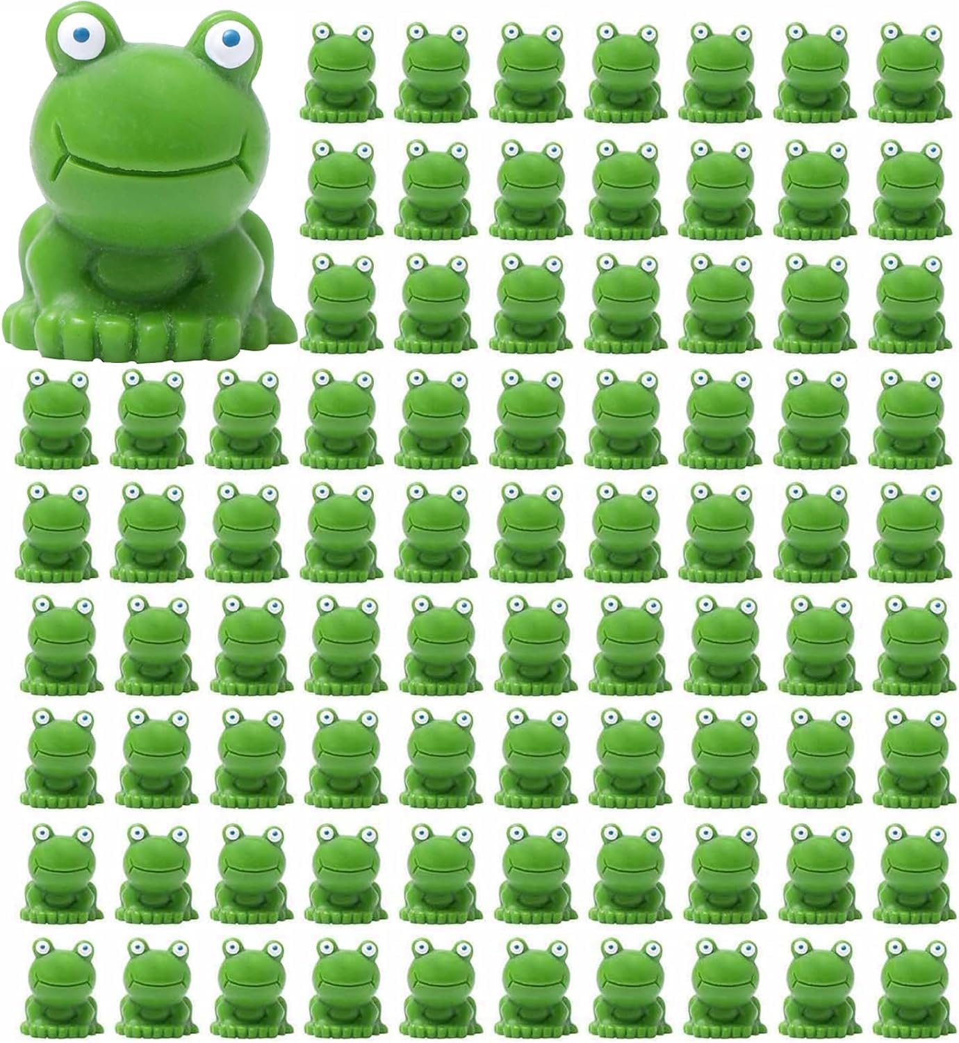 50 Mini Grenouilles Résine – Petites Figurines Grenouilles Pour Aquarium, Jardin, Terrarium, Décoration DIY – 1,6 X 1,8 Cm