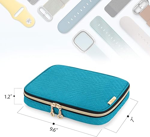 Miniatura 5 de Teamoy Funda de almacenamiento para correas de reloj con capacidad para 12 correas de reloj, bolsa organizadora de viaje compatible con todas las