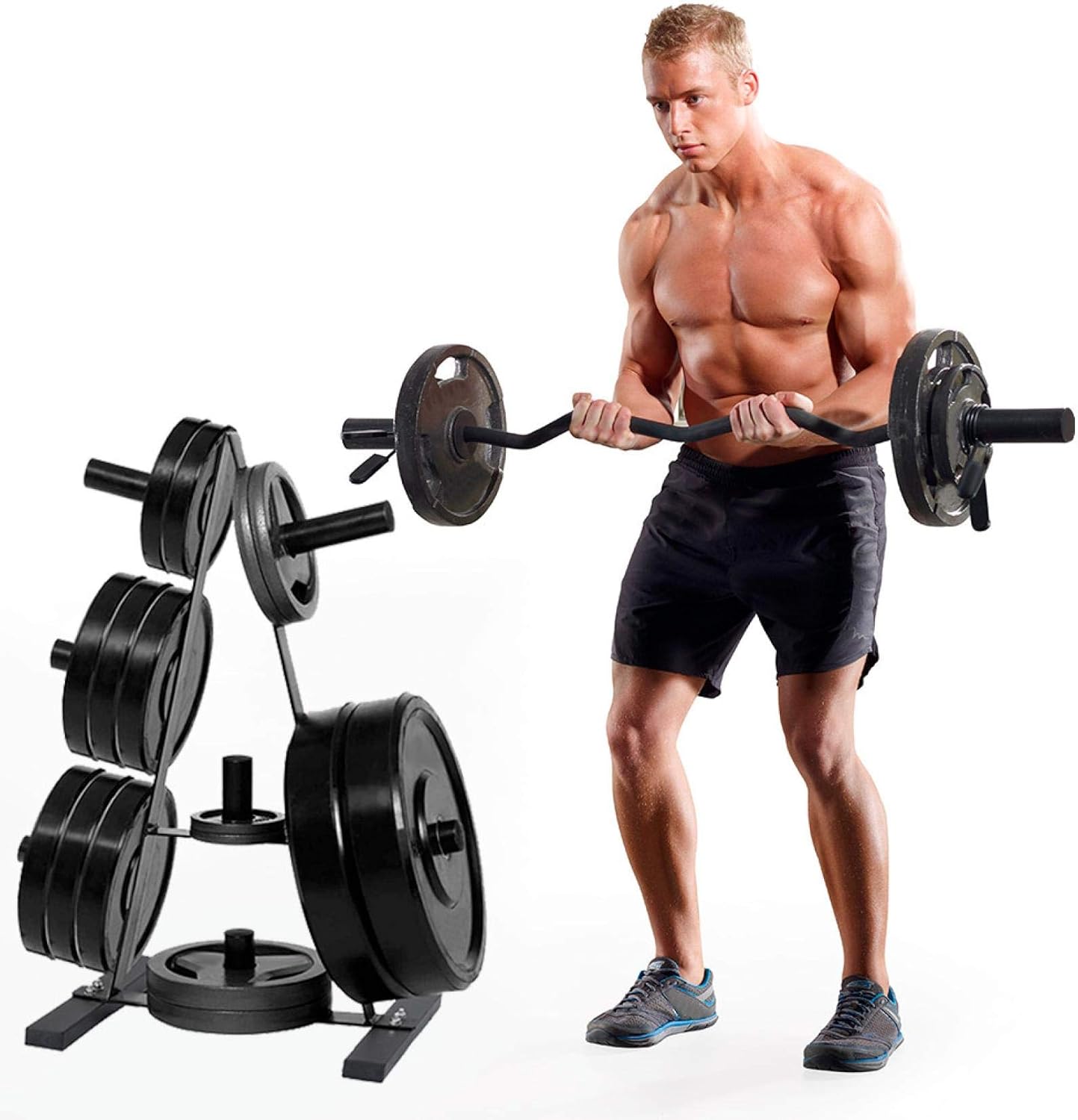 2 Inch Weight Plate Rack, A Frame Weight Plates Tree for Bumper Plate Storage Free Weight Dumbbell Rack Stand Metal Steel Strength Training Plate Trees Home Workout : Sports & Outdoors