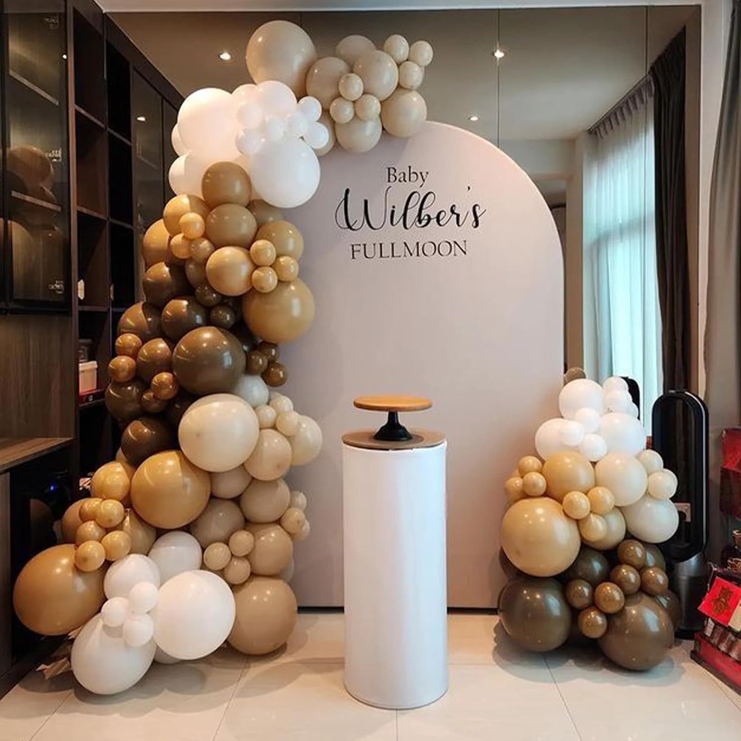 Brown Balloons, 50 PCS 12 Inch Double Stuffed Dark Brown Coffee Tan Latex Helium Party Balloons Sand White Nude Boho Neutral Balloon for Bear Birthday Baby Shower Wedding Thanksgiving Party Decoration - Image 8