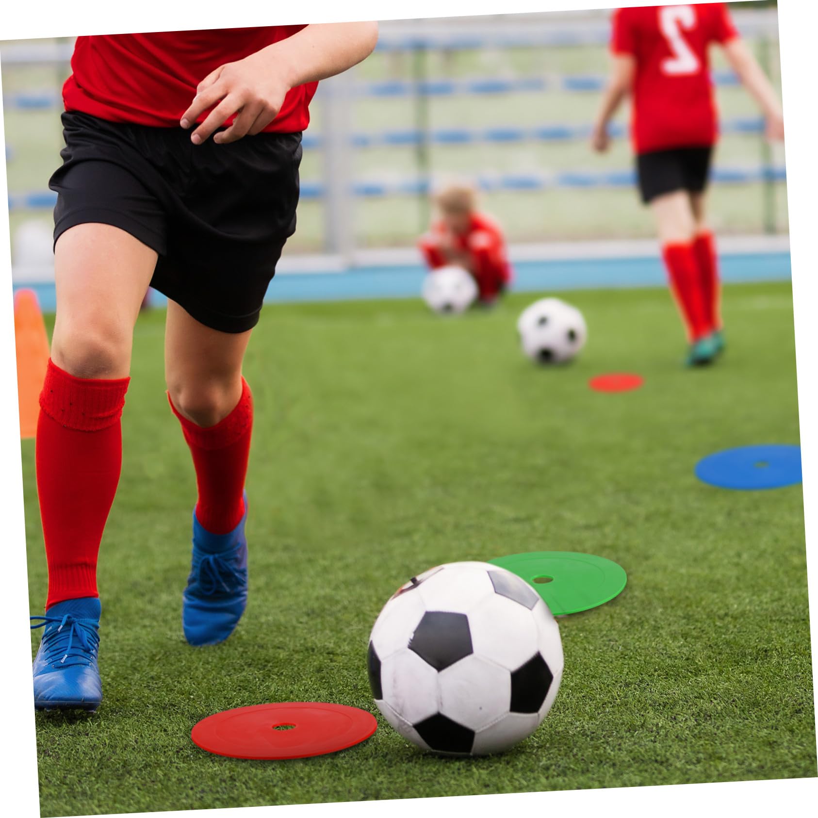 12 Piezas Marcadores de Disco Plano Resistentes para Fútbol Baloncesto y Marciales Interior y Exterior Conos para Mejorar Agilidad y Técnica