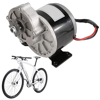 24 Volt 350 Watt Gear Reduction Electric Motor,12V 250W 2950 RPM Dc Electric Brushed Motor Reductor with 9 Tooth Sprocket for Electric Scooter,Bikes