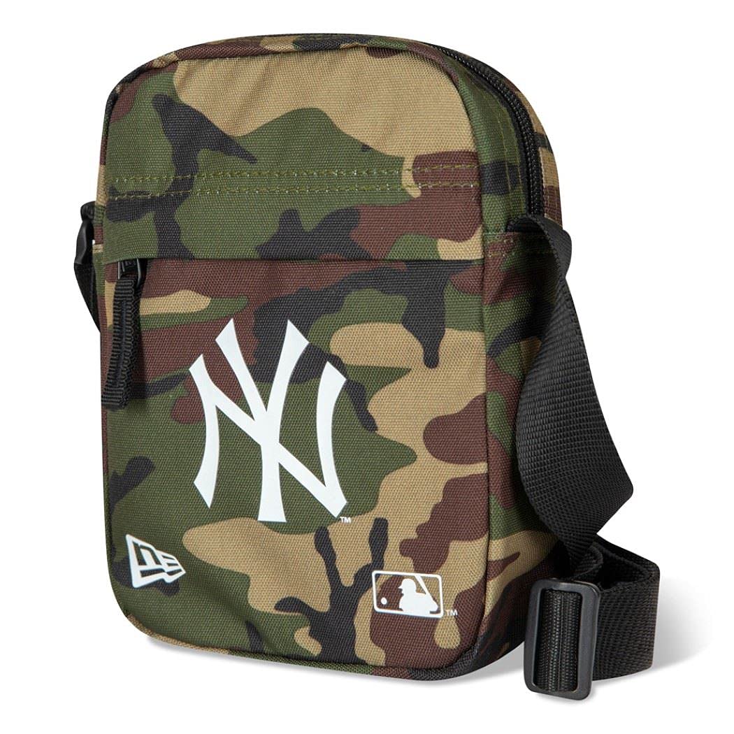 New Era York Yankees MLB Side Bag Woodland Camo, taglia unica, marrone mimetico