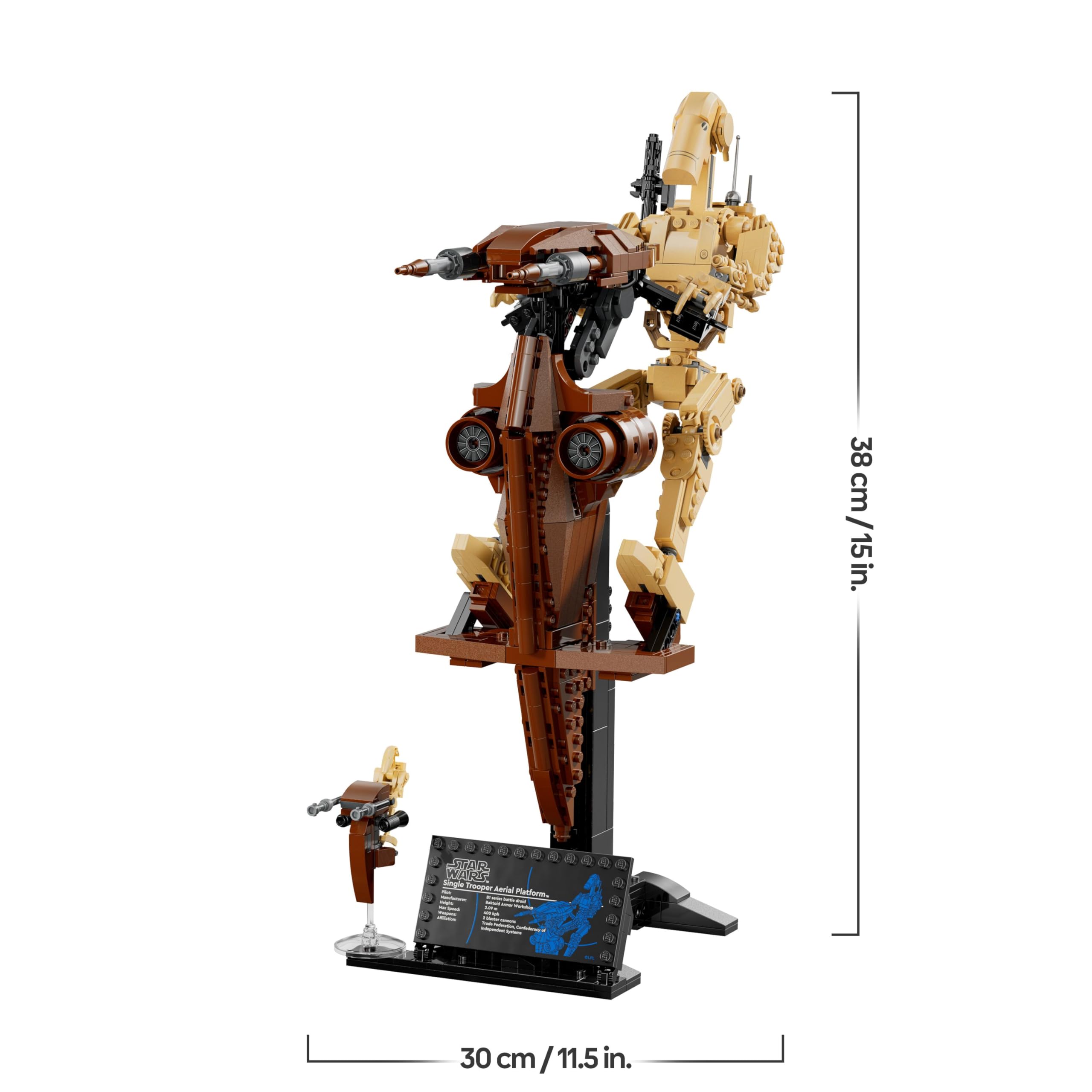 LEGO Star Wars 75428 Battle Droid con STAP Speeder Giocattolo - Action Figure per il Gioco e l'Esposizione - Regalo da Collezione per Bambini da 12 Anni, Adolescenti e fan della Minaccia Fantasma