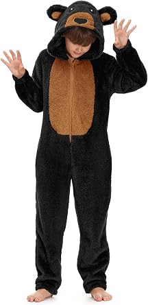 BesserBay Kids Halloween Fleece Animals Costume Soft Zipper Onesie with Tail 2-14 Years