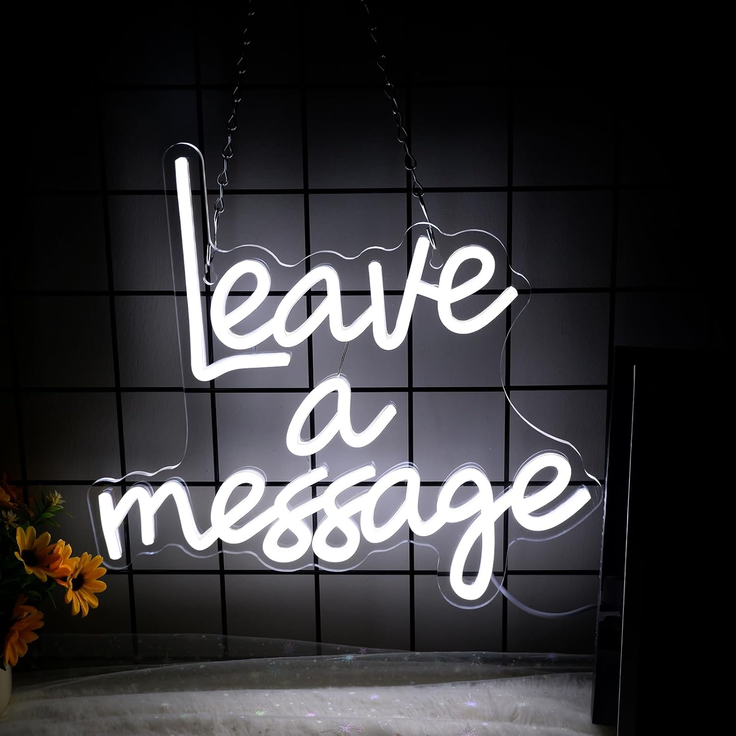 Leave a Message Neon Signs Wall Decor, USB Powered Leave a