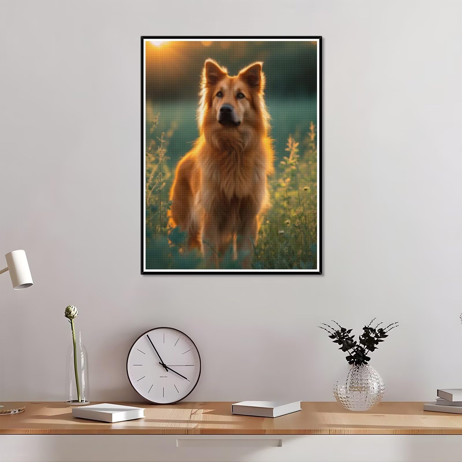 Diamond Painting Personalizzato, 5D DIY Diamond Painting Kit Completo Personalizzato, Kit per Pittura Diamante Personalizzati Con Foto, Mosaico Personalizzata Regalo per Arte Domestica 60x60cm L-231