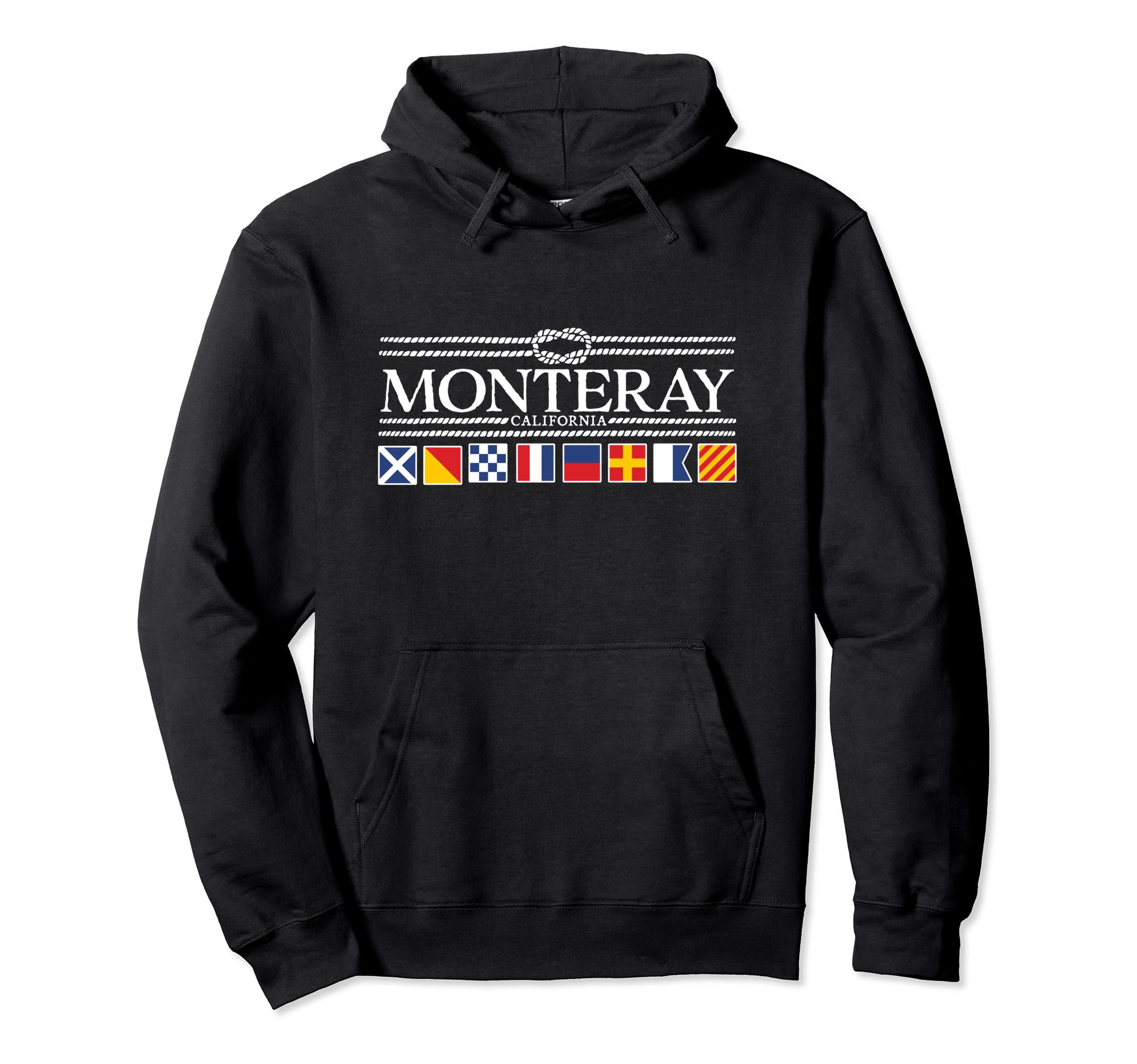Monteray California Nautical Flag Pullover Hoodie
