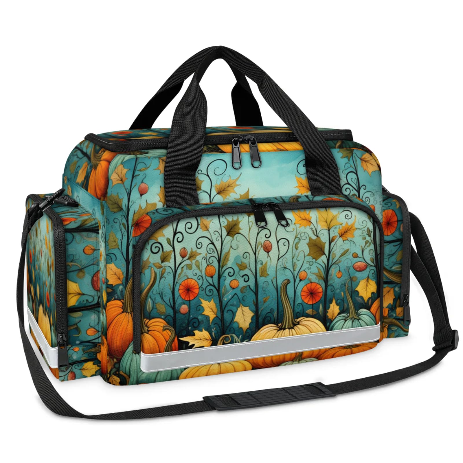 GzLeyigou First Aid Bags Empty, Pumpkins Emergency Bag First Aid Kit Multiple Compartment Kit Carrier On Call Trauma Bag For Paramedics Emergency Medical Supplies Kit