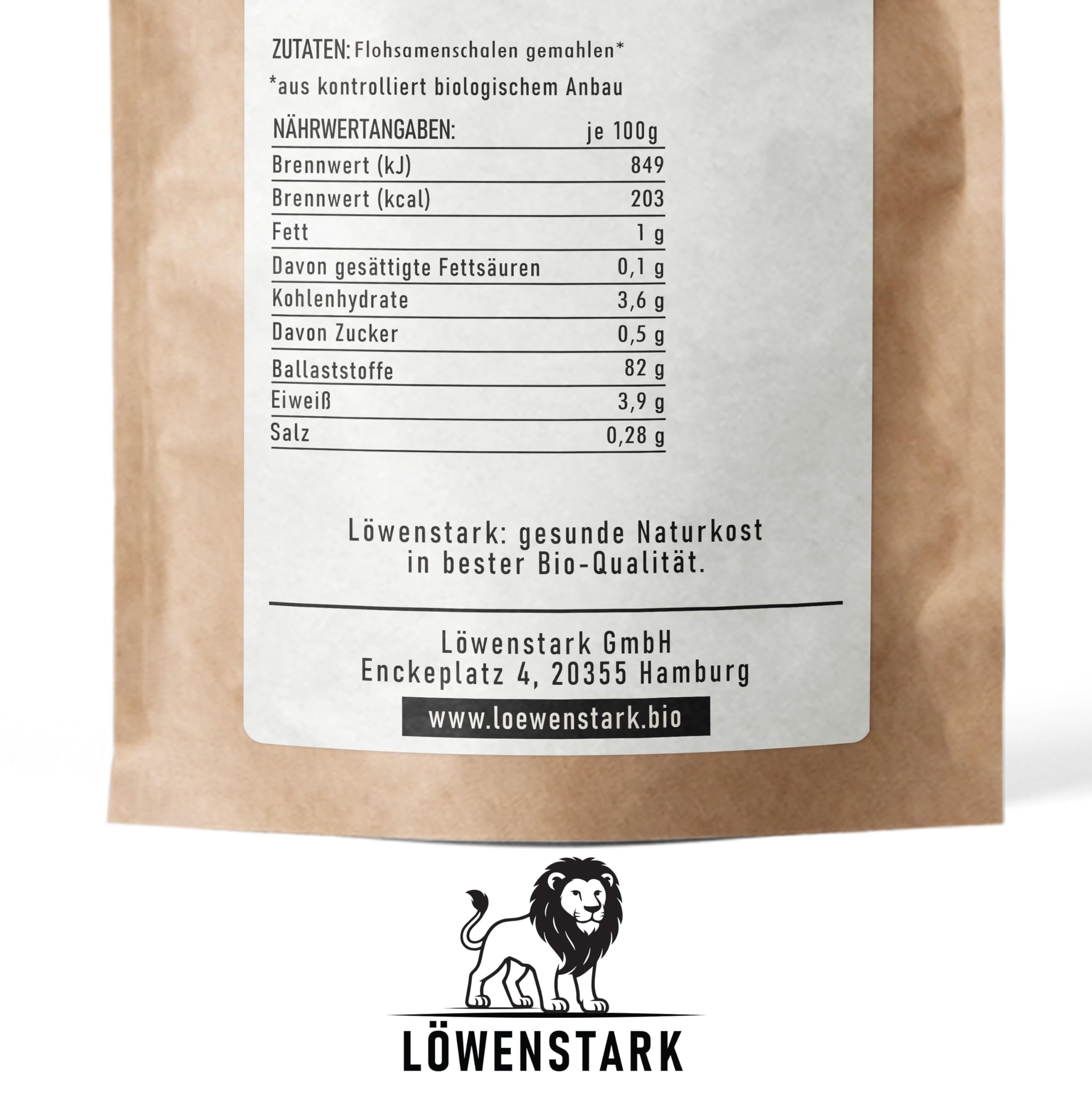 BIO-Flohsamenschalen gemahlen 1 kg, ballaststoffreiches Flohsamenschalenpulver, fein gemahlenes Flohsamenschalenmehl, Psyllium Husk Powder, glutenfrei & vegan