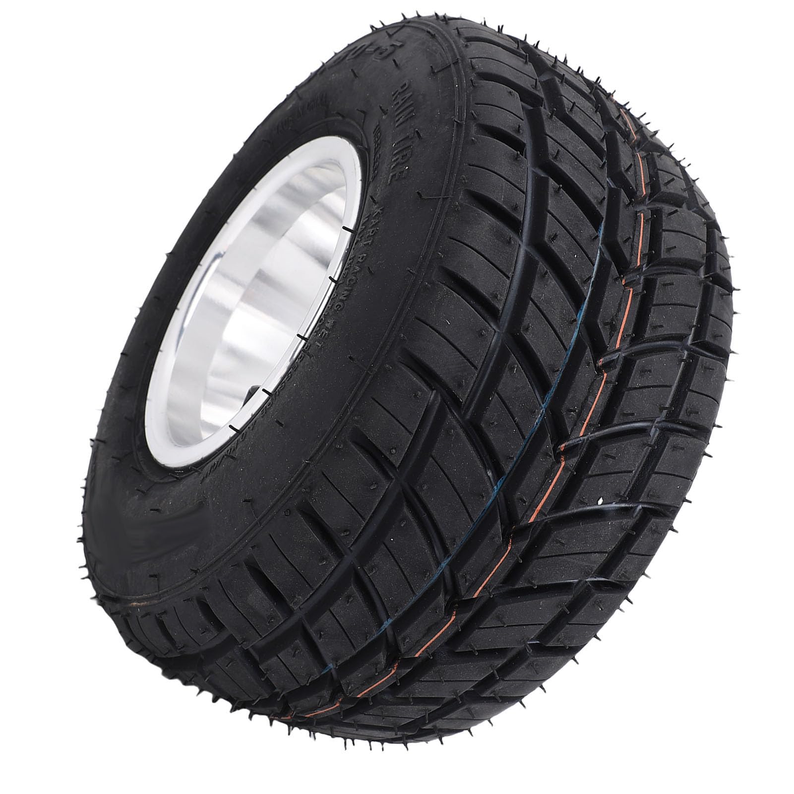 Yctze 10x4.50-5 Pneu à Roue de Bord Avant Go Kart Tire Kart Tire Racing Kart Tire 4pr Anti Puncture Anti-ponction avec Rim en Alliage en Aluminium pour Le Chariot UTV ATV Côte à Côte