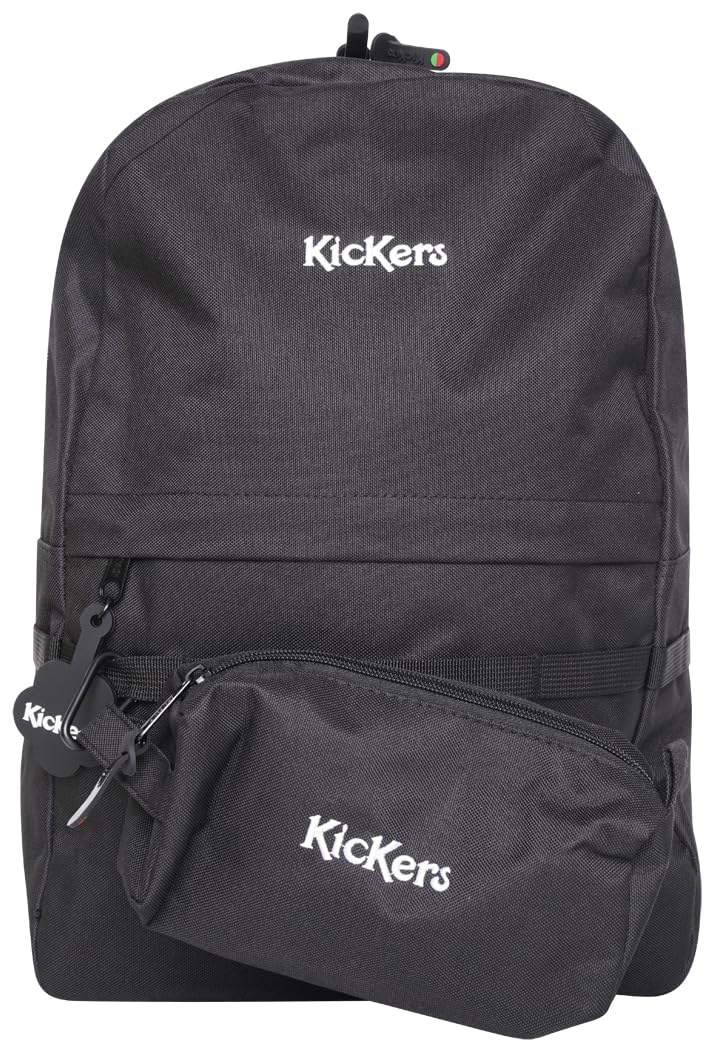 Kickers Unisex Black Gemini Backpack & Pencil Case