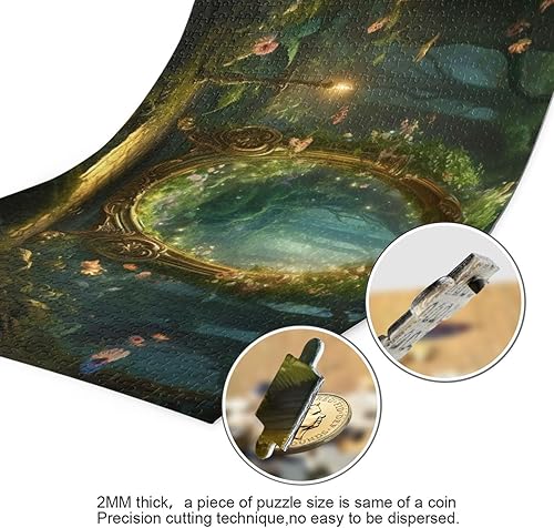 Miniatura 3 de Forest Mirror Jigsaw Puzzles 500 Pieces for Adults,Learning Educational Puzzles,Difficult and Challenge Families Toys with Mesh Storage Bag 2012113