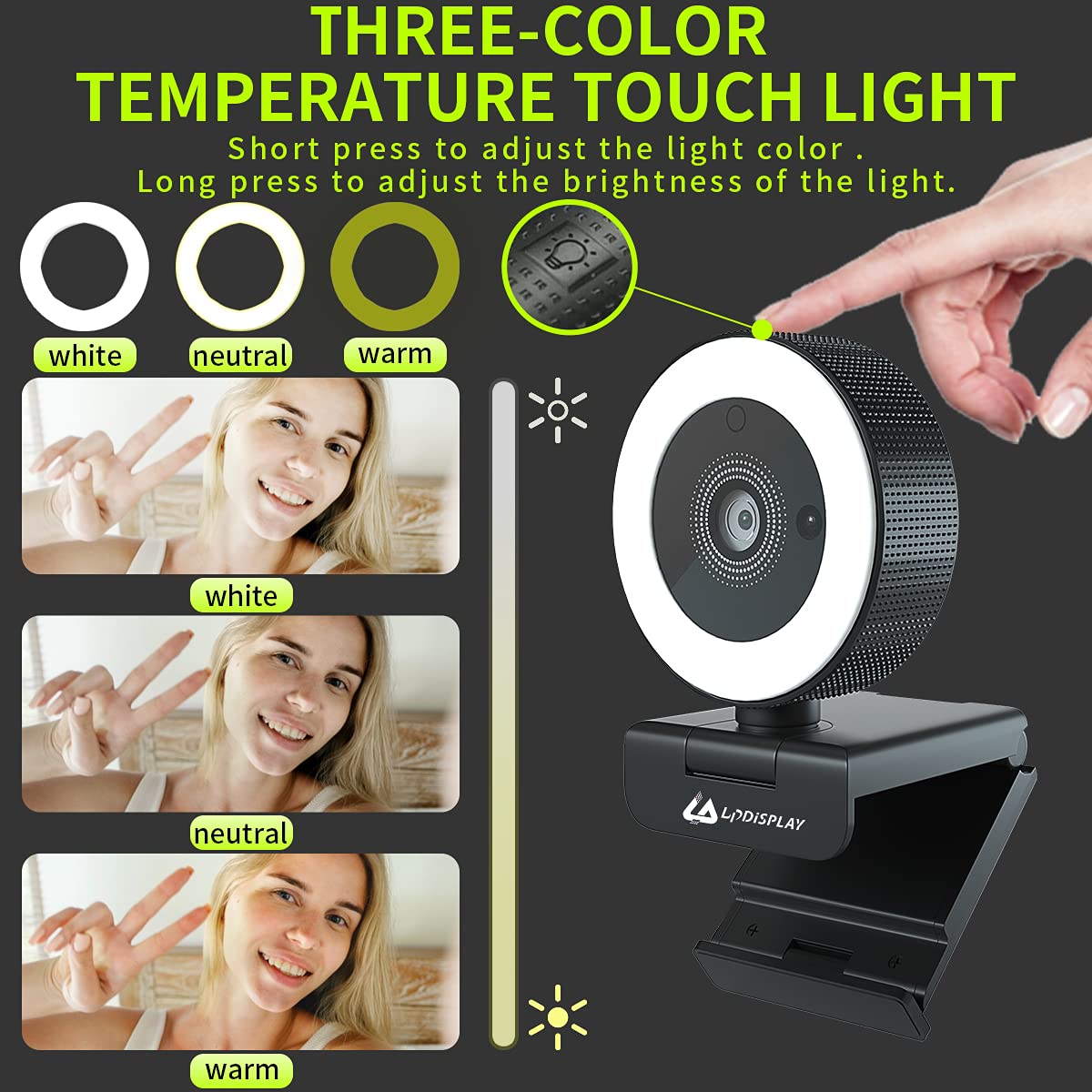 Anello Telecomando Bluetooth 5.3 Con Touchpad Per Smartphone E Tablet, Controllo Remoto Per Foto E Video