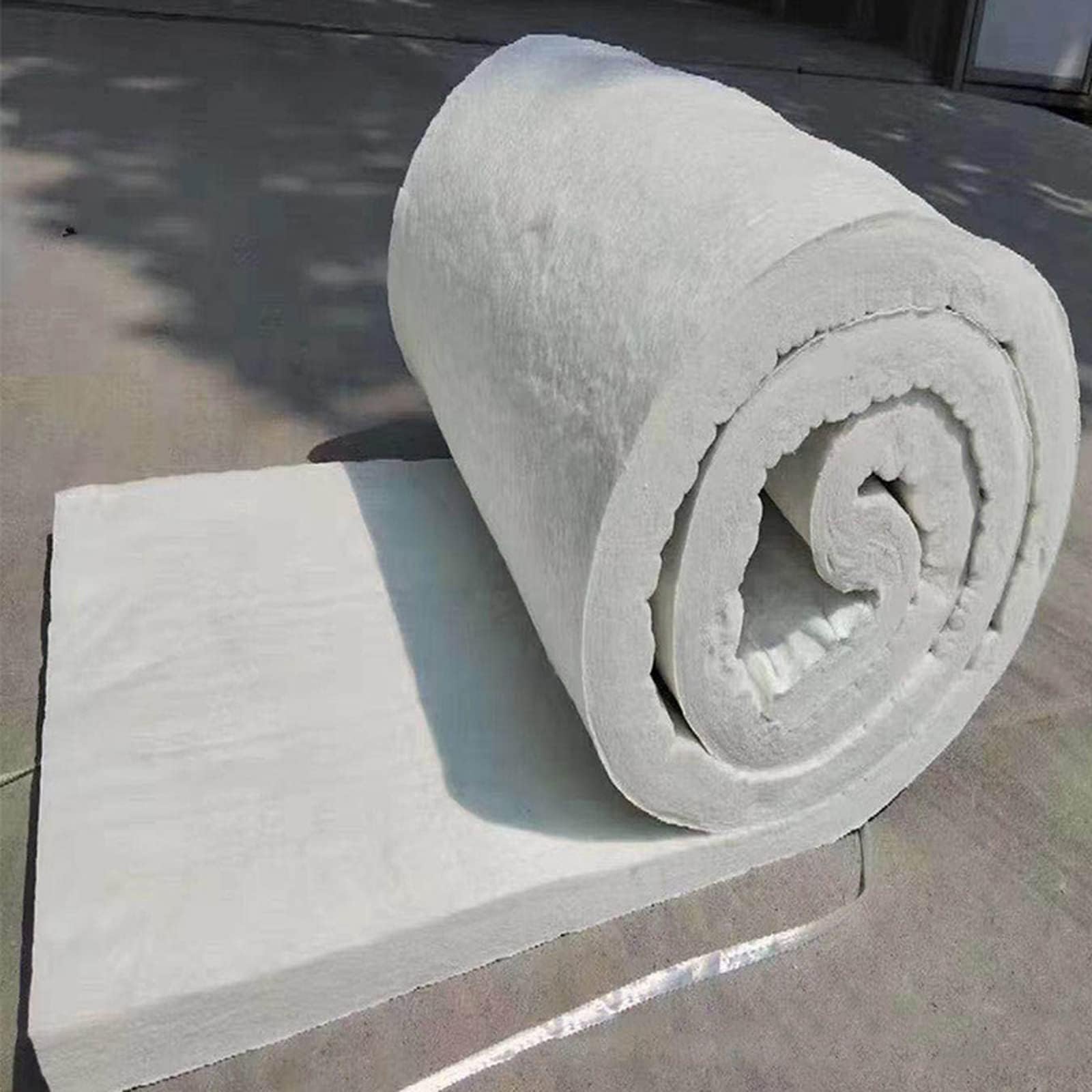IMPREC Ceramic Fiber Insulating Blanket, High Temperature Single Layer Insulating Blanket 1260℃, For Foundry Furnace, Dishwasher Insulation, Forge (Color : 7.2x0.61m 20mm)
