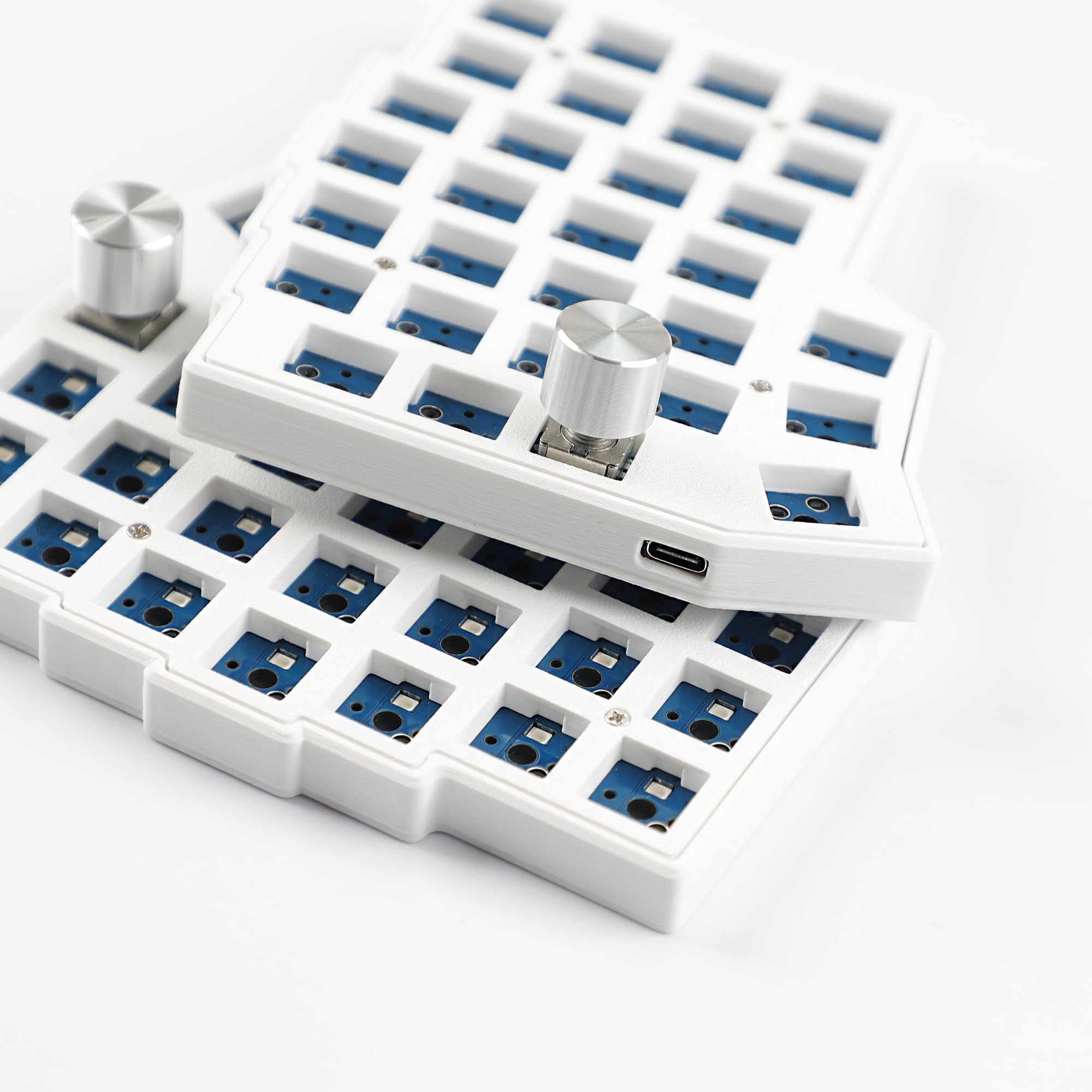 YMDK BORNE Manopola Corne4×6 Layout 58 Tasti Ergonomico Wired Hot-swap Split MX Tastiera Meccanica South RGB QMK Fiala Programmabile