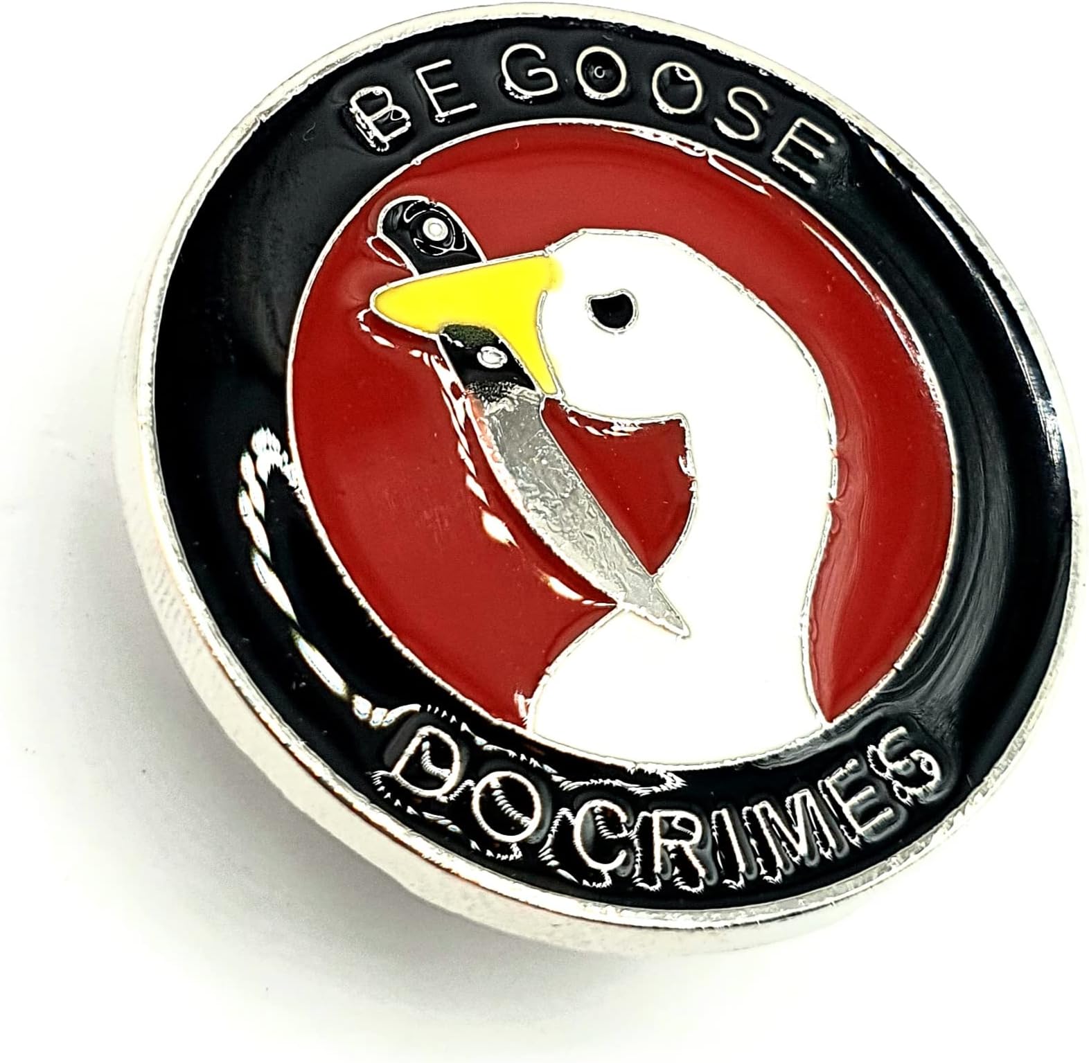 SNS Components Be Goose Do Crime Bad Duck Meme Metal Enamel Pin Badge