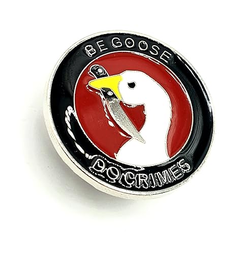 Be Goose Do Crime Bad Duck Meme Metal Pin Badge