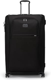 Alpha XX-Large Dual Access Expandable 4-Wheeled Checked Luggage - Zipper Expansion - Durable Ballistic Nylon - Extra Large Capacity Suitcase with TSA Lock - Black