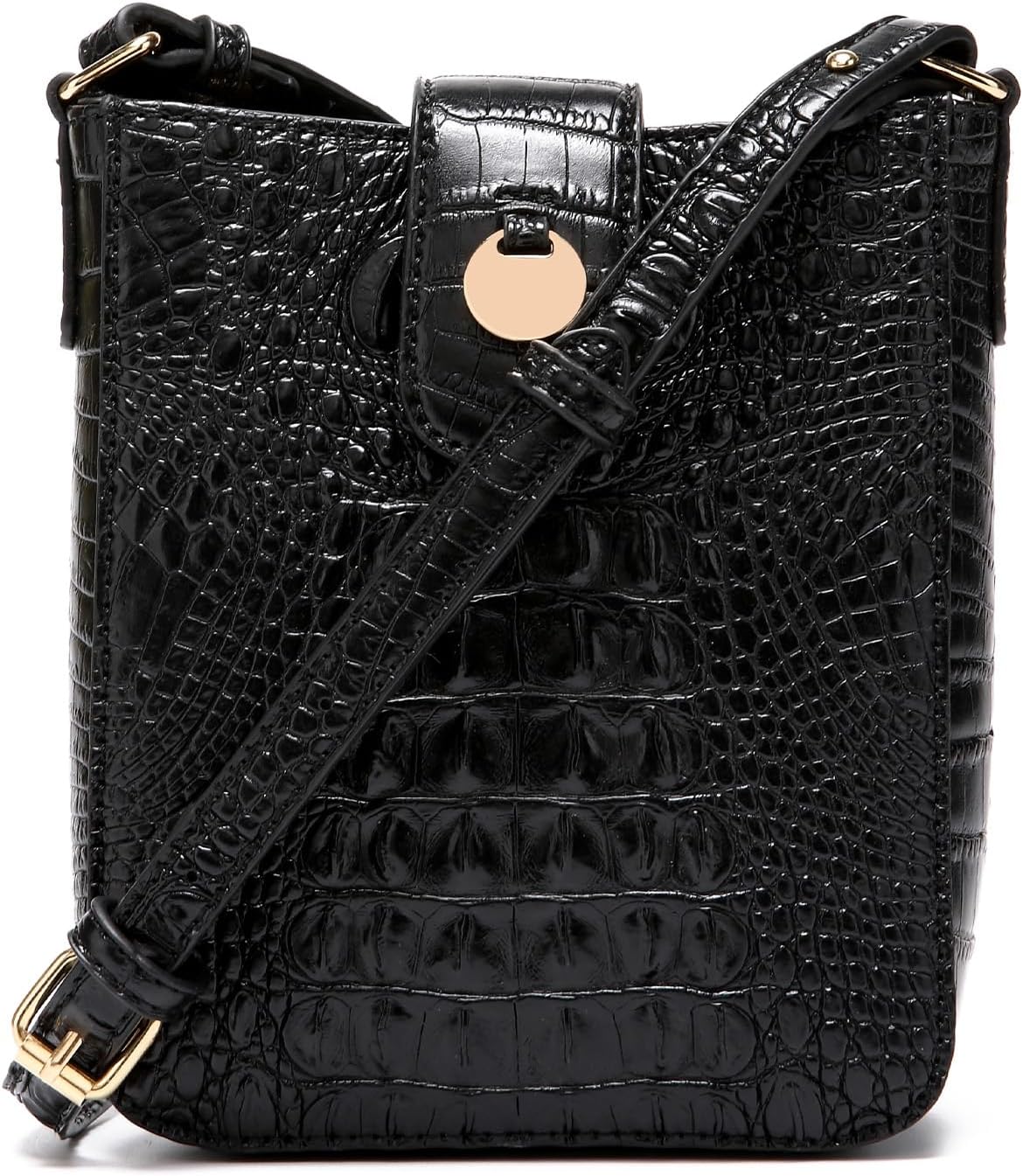 Makcr Joacbv Crocodile Embossed Small Crossbody Bag Fashionable Magnetic Buckle Decoration Shoulder Women's Luxury Wallet