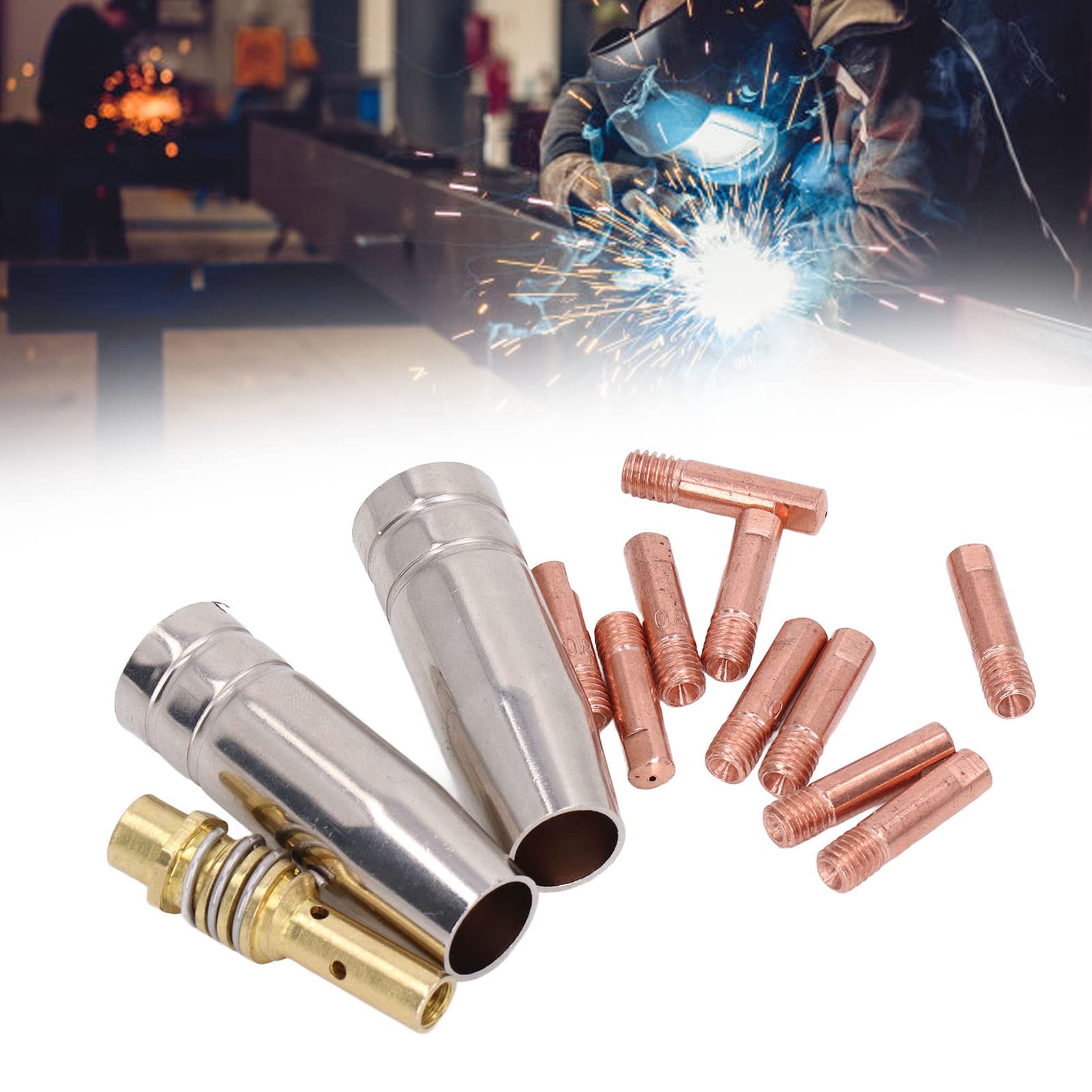 Welding Nozzle, Replacement Connector Rod 15AK Tip MIG MAG Weld Torch Consumables