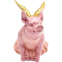 Kare Design Money Box Flying Pig Pink 17 cm Height Piggy Bank Pig Motif Handmade Living Room