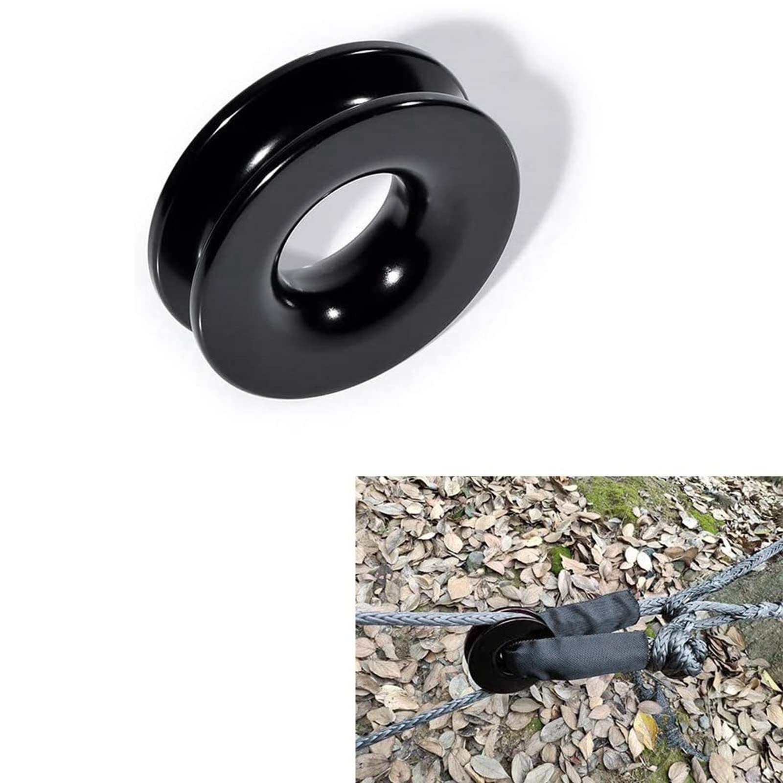 Aluminum Alloy Recovery Snatch-Ring Block-Snatch Pulley For Trailer Truck Off-road ATV UTV SUV 41 000lbs Winch Rope Recovery Rings For Women 3/8 Steel Cable Kit Snatch Block Wire Rope Men With