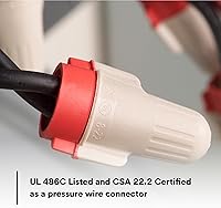 Vista 6 de 3M Performance Plus - Conector de cable T/R+POUCH, bronceado/rojo, conectores de resorte de acero flexible, cobre, certificado CSA, certificación