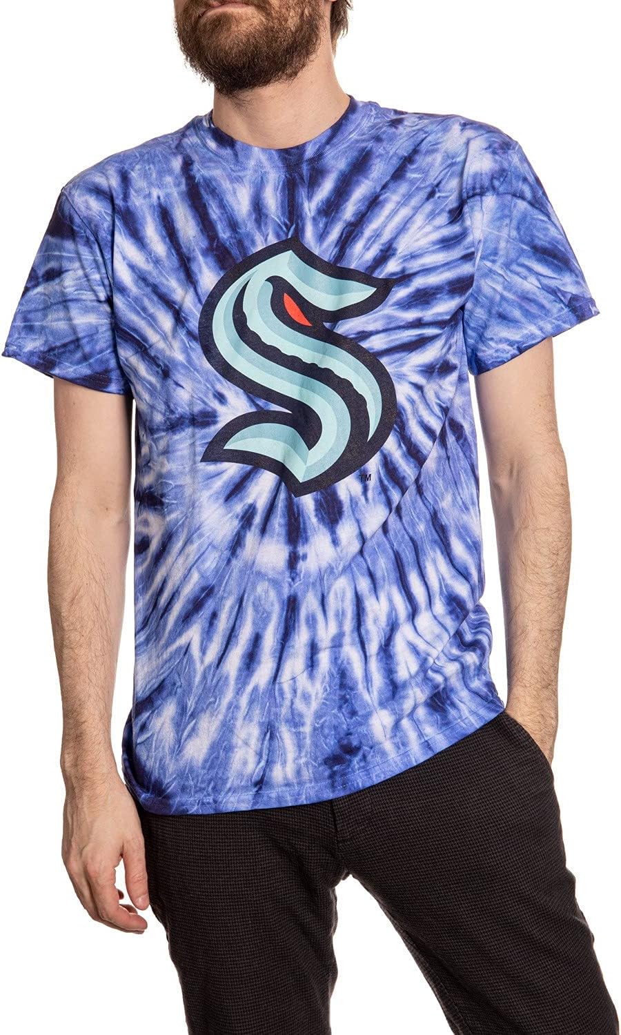 Calhoun NHL Surf & Skate Mens Spiral Tie Dye T-Shirt – The Sunset Collection - Image 2