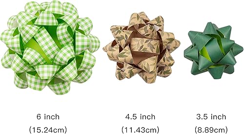 Miniatura 10 de RUSPEPA Surtido de lazos de regalo de papel de doble cara, diseño rojo, verde y dorado para Navidad, vacaciones, cumpleaños, bodas, baby shower,