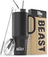 Vista 77 de Beast Vaso de 20 oz de Acero Inoxidable con Aislamiento al Vacío para Café y Hielo de Doble Pared Termo de Viaje (Arcoíris)