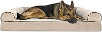 Vista 40 de Furhaven Pet – Sofá de felpa ortopédica para perro, cama con forma de L, tumbona ergonómica con contorno de cuna, cama para perros y gatos, varios