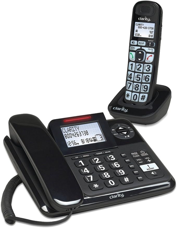 Teléfono Clarity E814CC Amplificado Combo Cableado/Inalámbrico miniatura 4