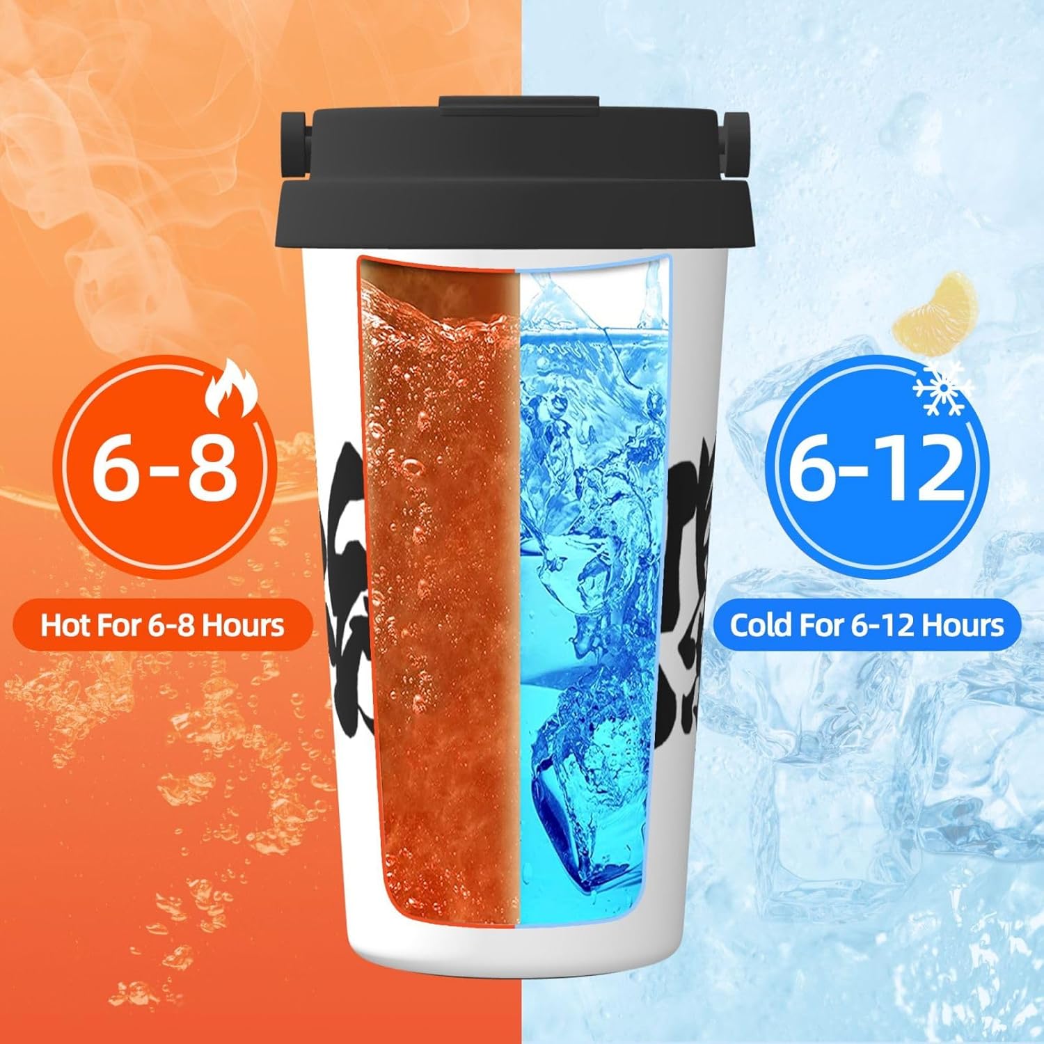 水筒 夢幻泡影 筆文字 マグカップ 真空断熱 保温 保冷 人気 ステンレスボトル スポーツ飲料対応 漏れない 直飲み500ml 男の