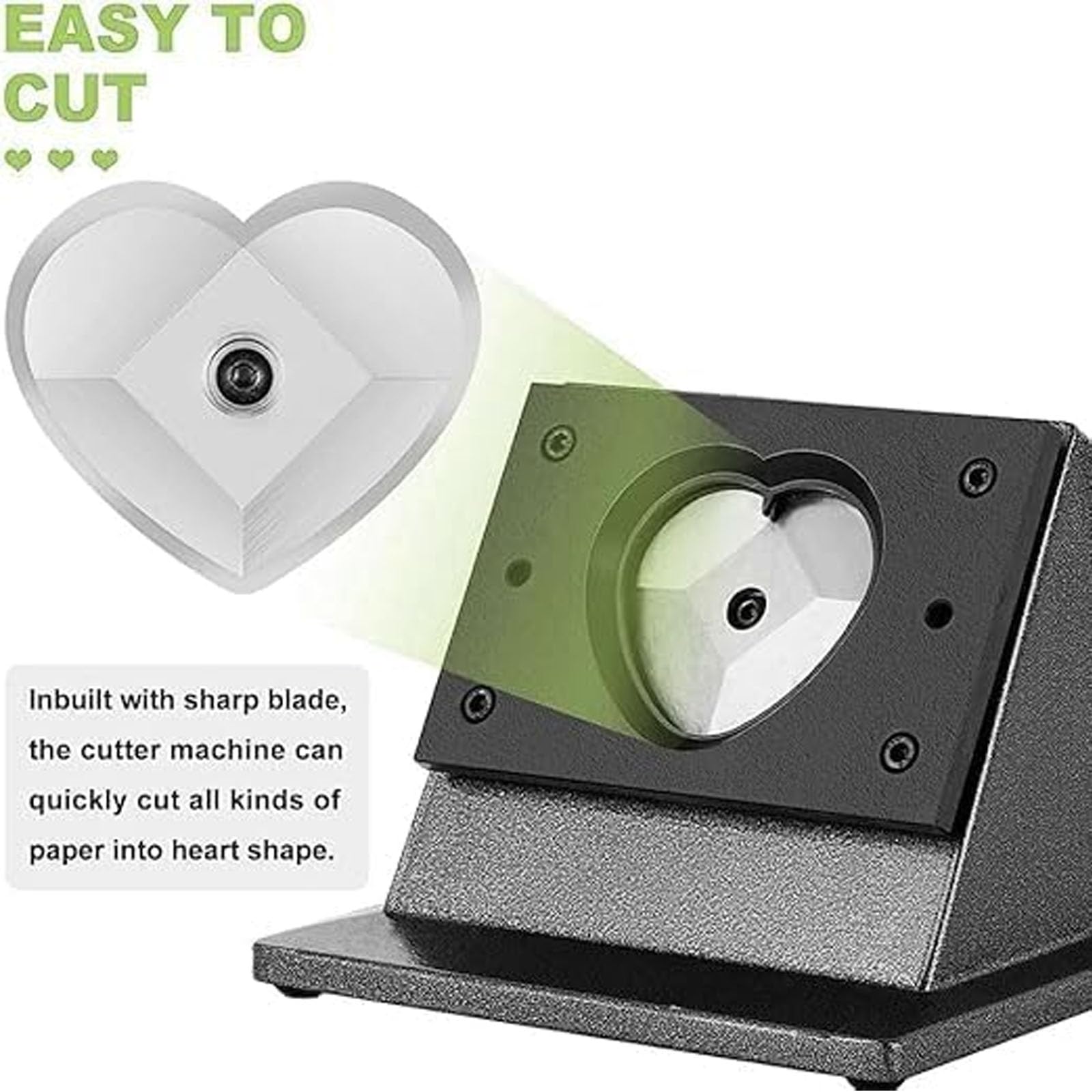 Troqueladora De Alta Resistencia con Forma De Corazón, Máquina Manual De Troquelado Y Perforación Gráfica, Herramienta De Prensado Manual Totalmente Metálica con Mango Ergonómico