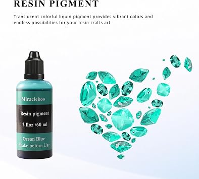 Ocean Blue Epoxy Resin Color Dye Colorant Liquid Epoxy Resin Pigment,60ml,Translucent