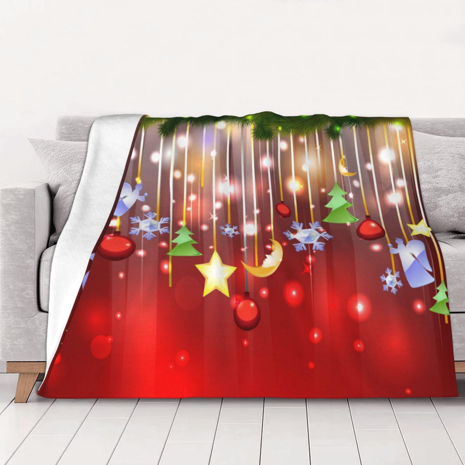 Couverture flanelle imprimée Noël pour soirées cocooning au salon