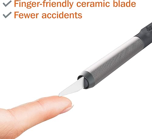 Miniatura 2 de Slice 10518 Cuchillo para manualidades, borde amigable con los dedos, opción más segura, nunca se oxida, dura 11 veces más que el acero, corte de
