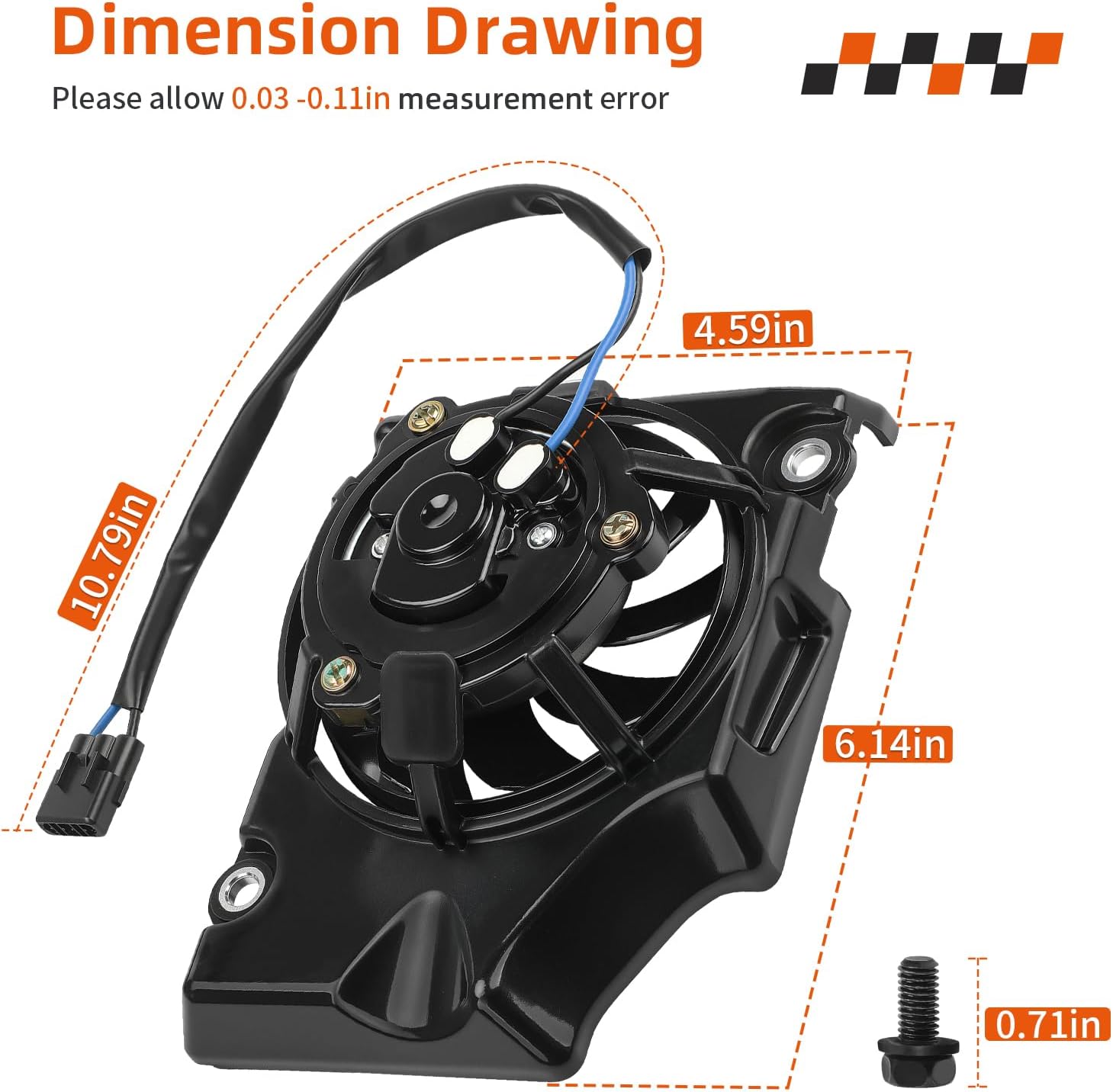 Radiator Fan Kit For Yamaha YZ250FX YZ450FX 2015-2019 B29-E24E0-V0-00