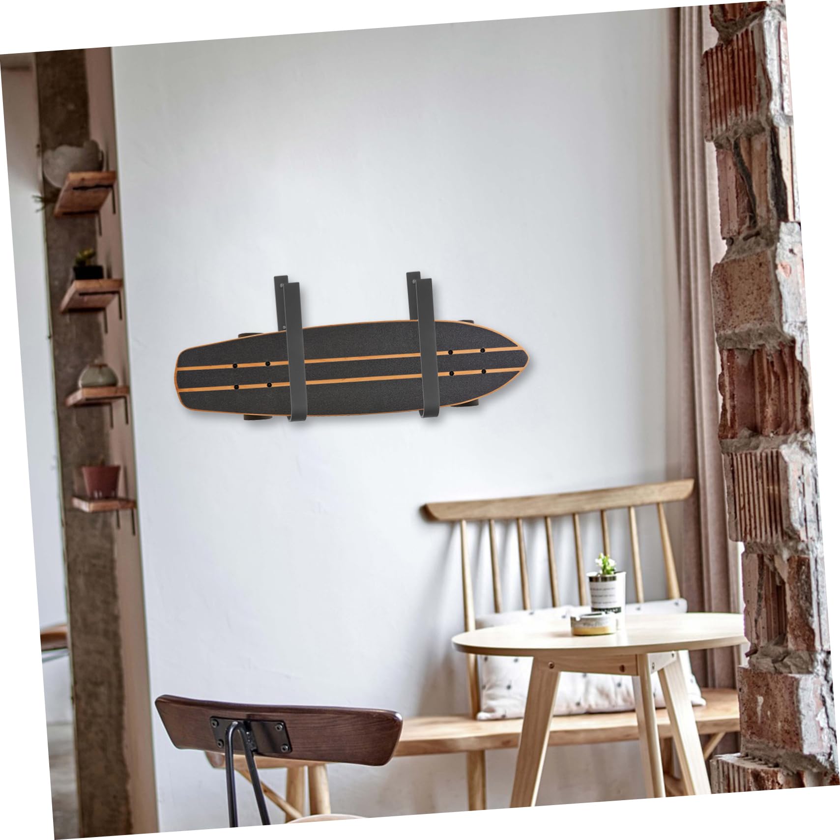 Cabilock Supports De Ski Muraux Lot De 4 Support De Skateboard en Métal Support De Snowboard Robuste Et Robuste Adapté Aux Planches De Ski Et Snowboards