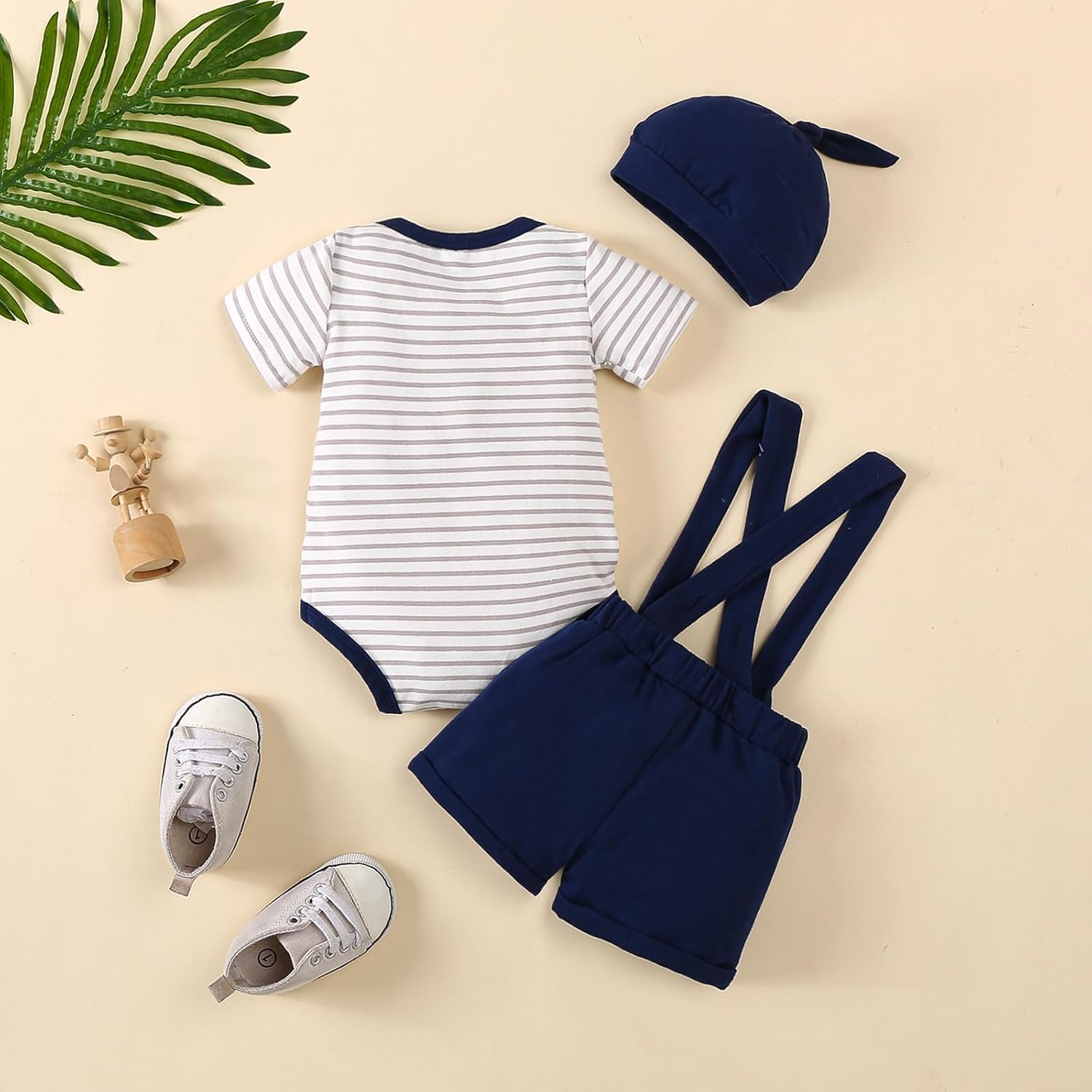VINUOKER Baby Boy Outfits Baby Boy Summer Clothes Infant Boy Suspender Outfit Sets - Image 9