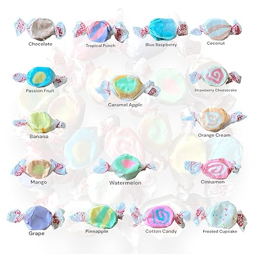 Miniatura 7 de The Candy Crave Gourmet - Caramelo de agua salada, 2.5 libras de sabores surtidos (150 piezas envueltas individualmente), Taffy Town Saltwater Taffy