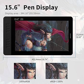 GAOMON PD1560 Drawing Tablet with Screen 15.6 Inch IPS HD