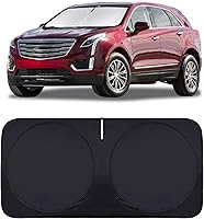 Vista 46 de Parasol, protector plegable para ventana delantera, plegable, visera para parabrisas 240T, cobertura completa para mantener el automóvil fresco