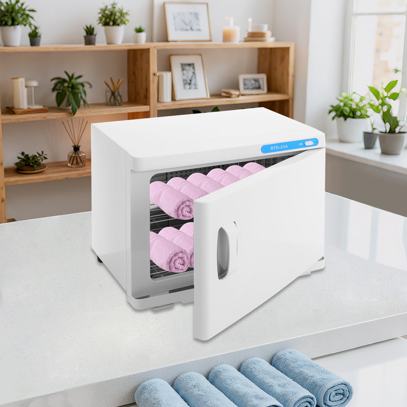 Handtuchwärmer, 200W Handtuchheizschrank, 23L Kapazität (Weiß) | Elektrischer Handtuchwärmer, Edelstahl, desinfizierend, über 70°C, freistehend, für Salon, Hotel, Zuhause